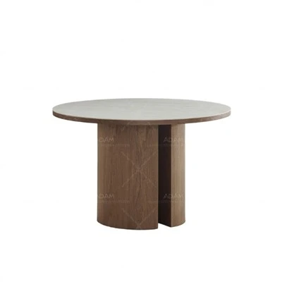 Rundt spisebord med keramisk top